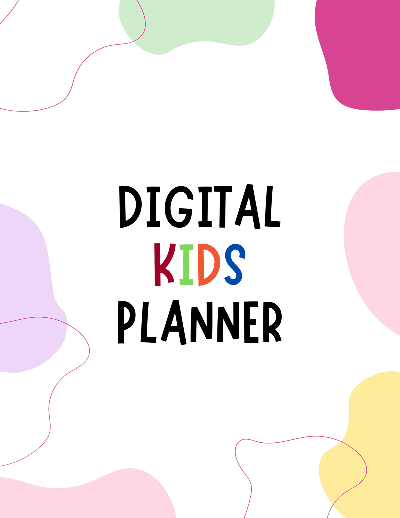 Kids Daily Planner — printable planner page