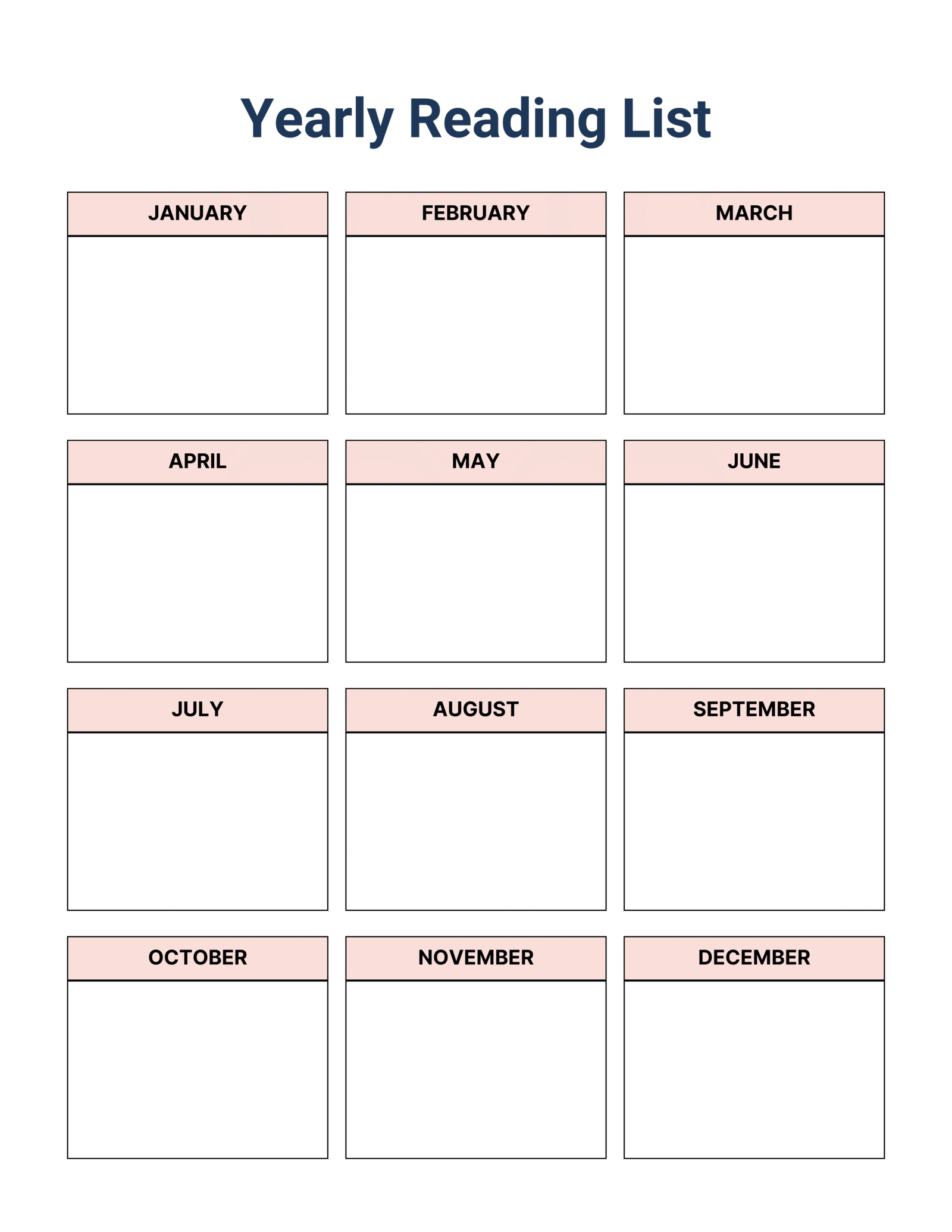 Reading journal preview