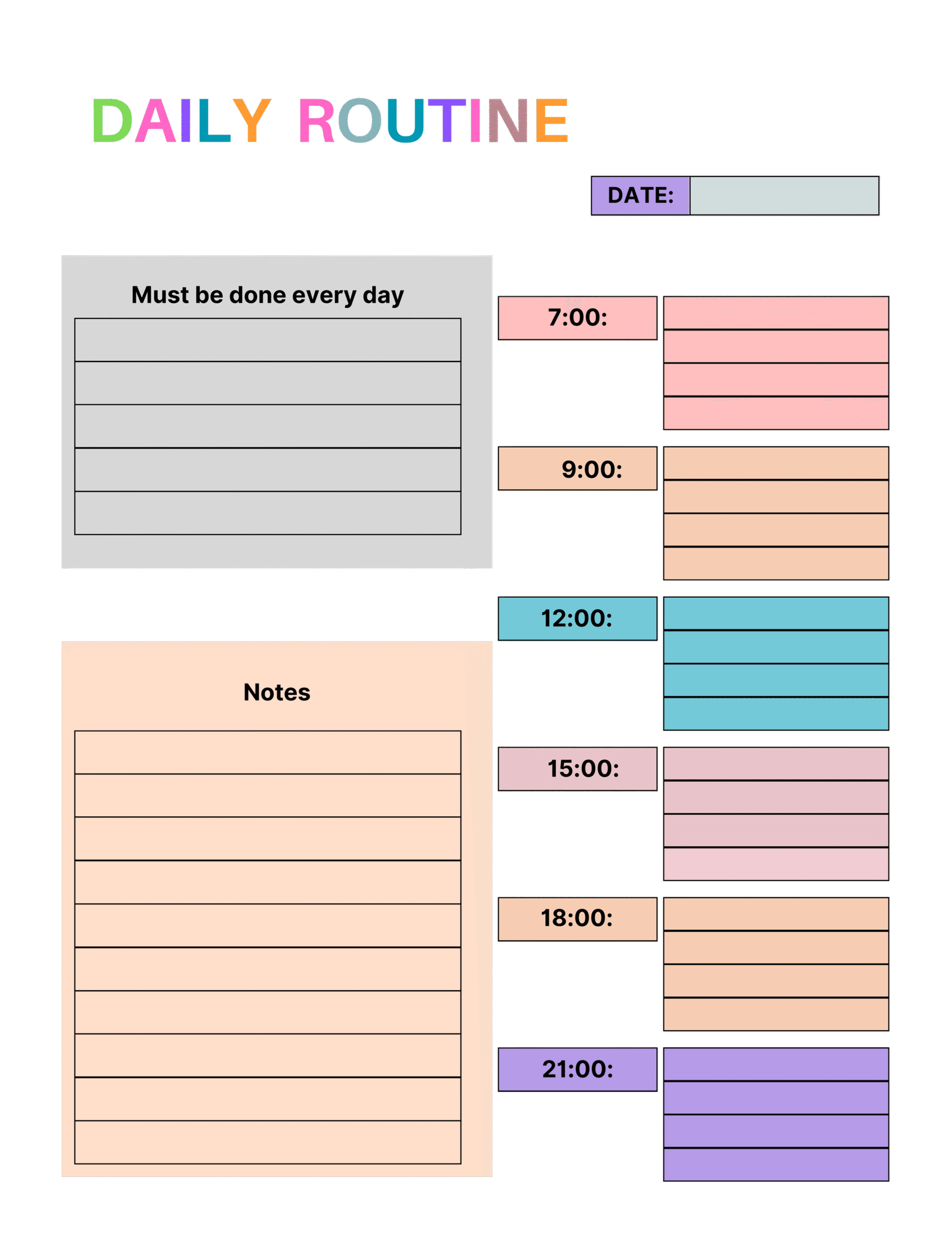 Kids Daily Planner
