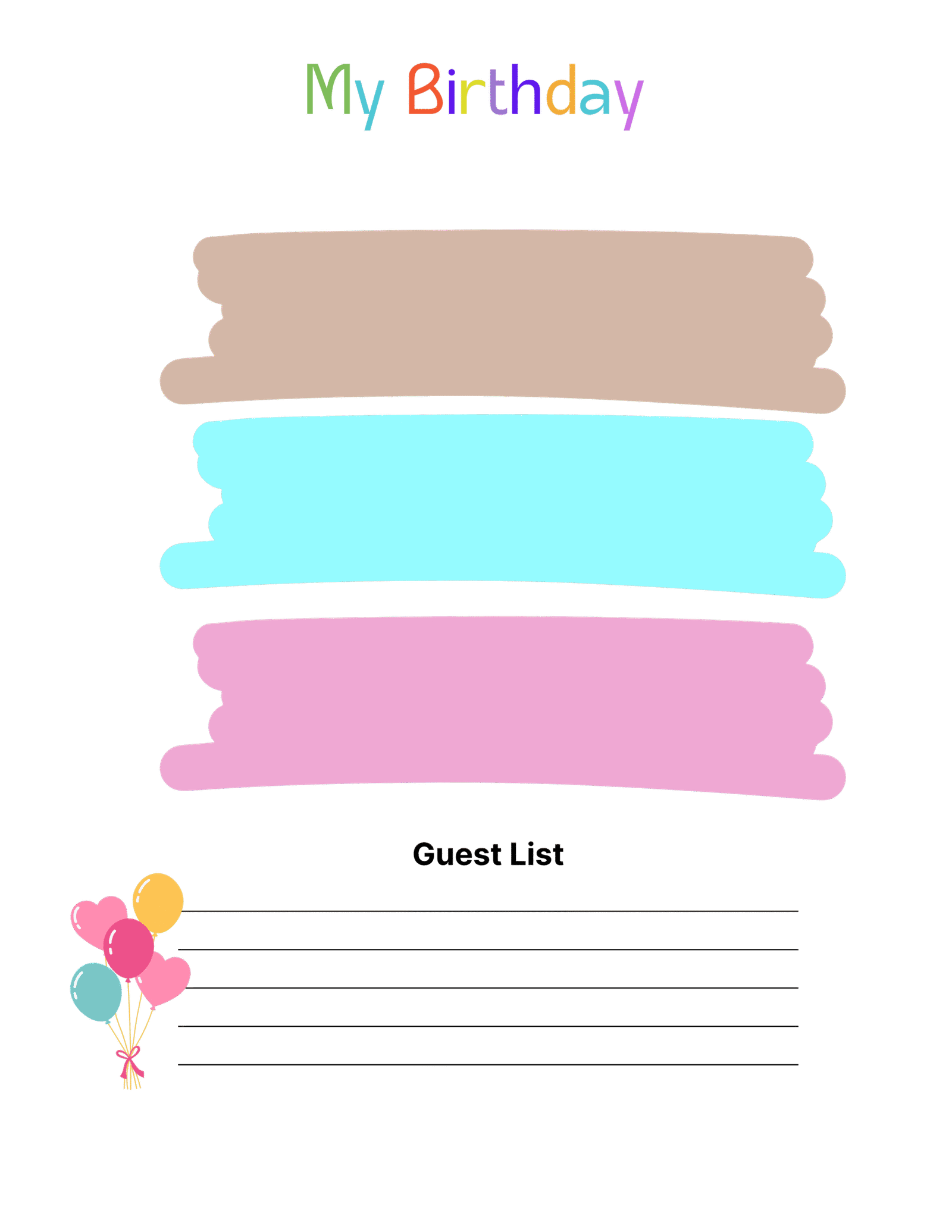Planner for Kids — printable planner page