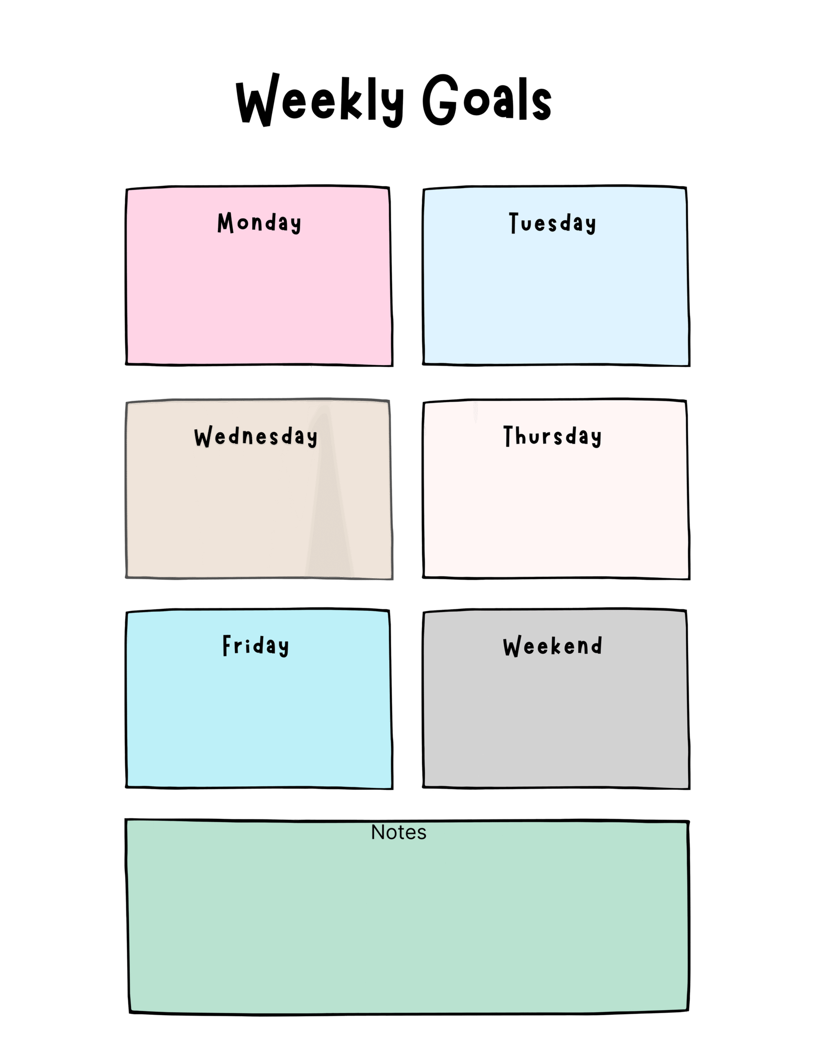 Digital Kids Planner — planner page
