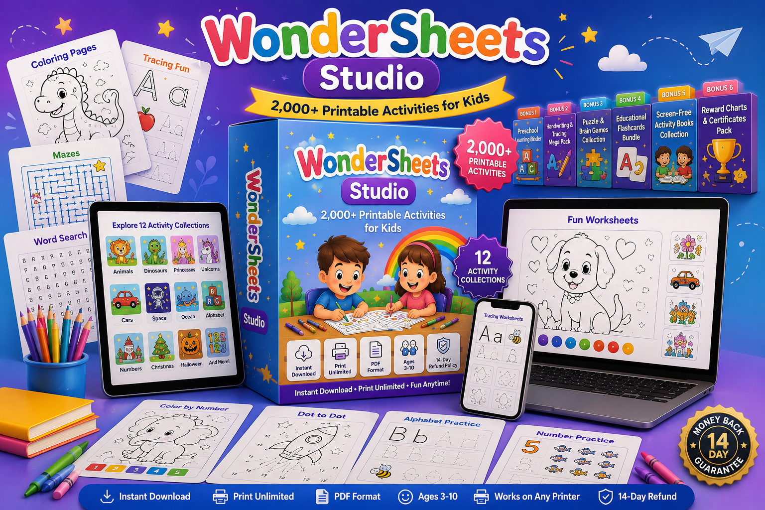 WonderSheets Studio 3D Mockup