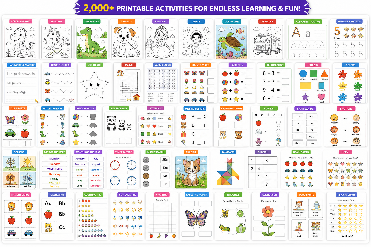 Printable Activities Preview
