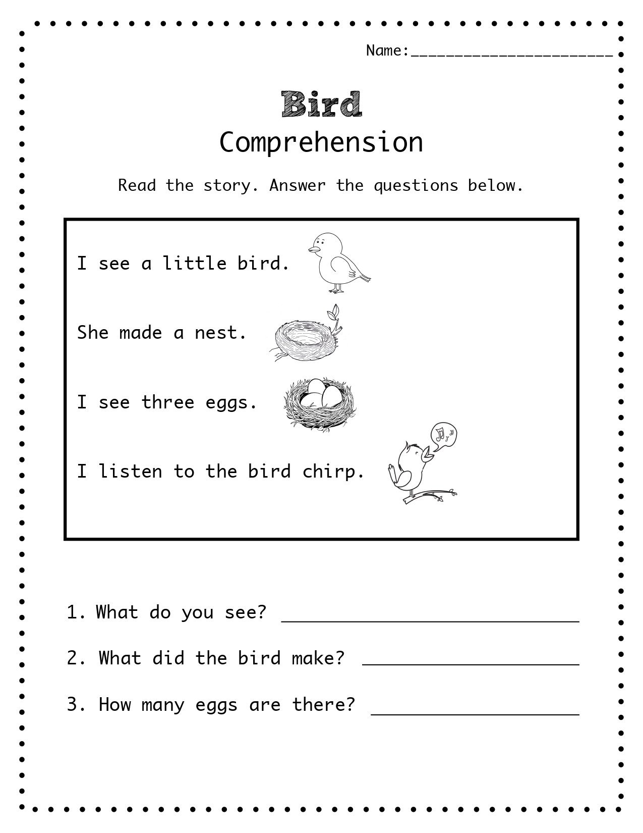 Comprehension reading preview