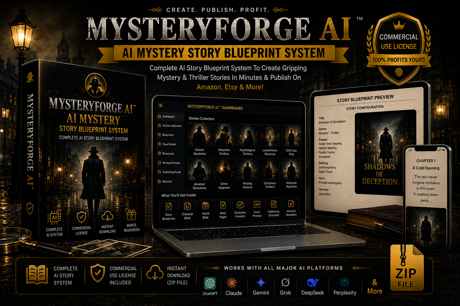 MysteryForge AI product mockup