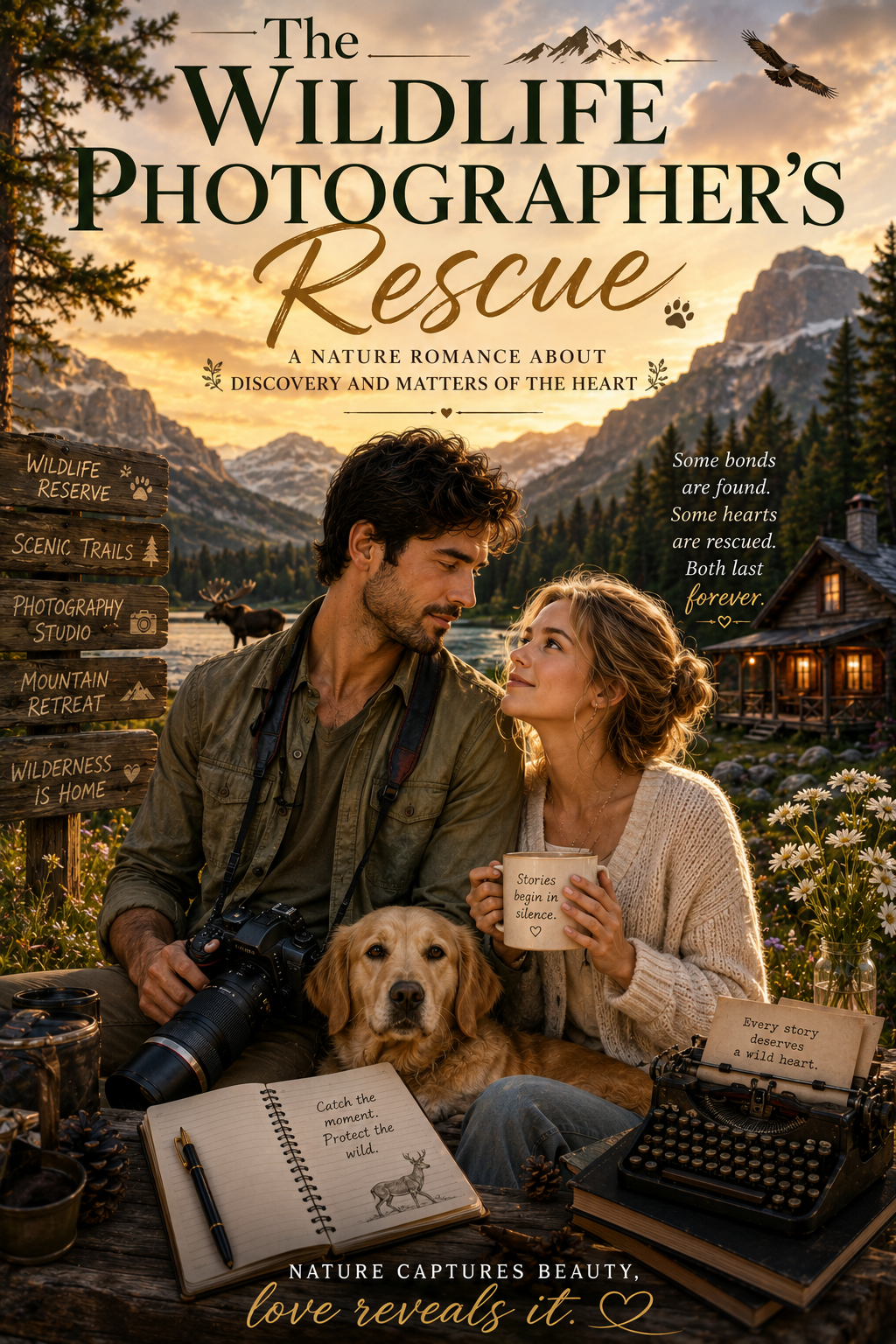 AI-generated Wildlife Romance storybook cover