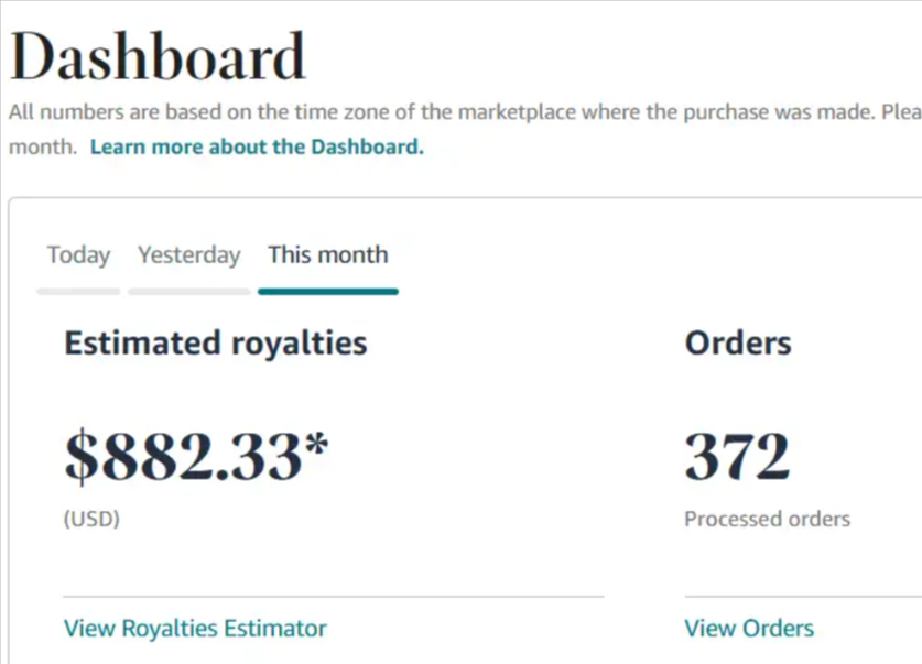 Monthly Romance Royalty Summary