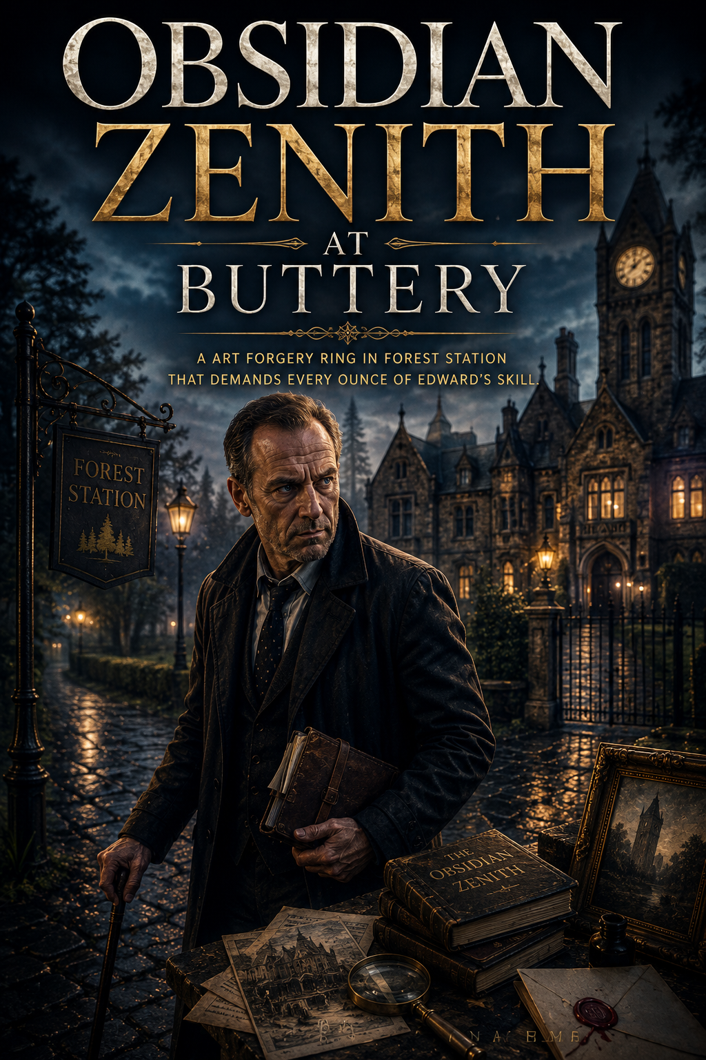 Obsidian Zen — mystery book cover