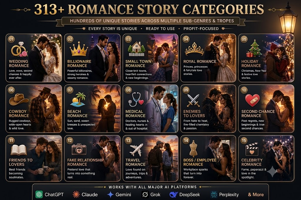 RoyaltyAI Romance Story Categories